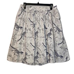 Jurassic World Blue & White Circle Skirt Size 14